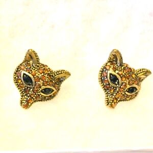 Crystal fox 🦊 earrings